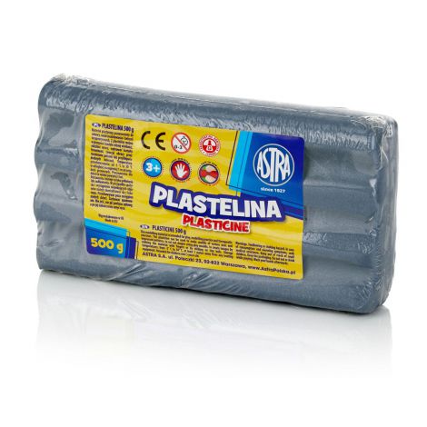 Plastelina Astra, 0.5 kg, srebrna